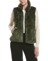 Picadilly Zip Front Vest In Green