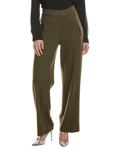 Picadilly Zip-trim Wide Leg Full-length Pant In Green