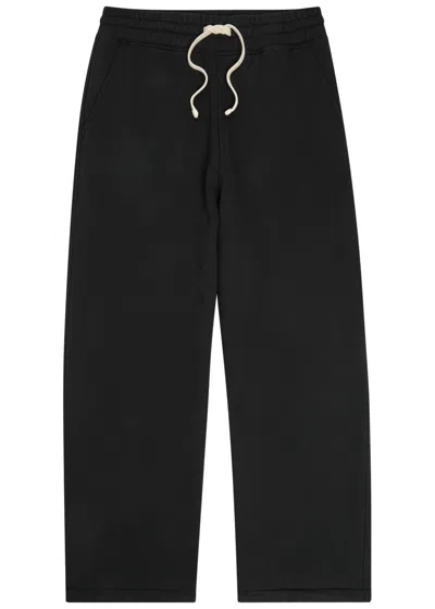Picante Everyday Wide-leg Cotton Sweatpants In Black