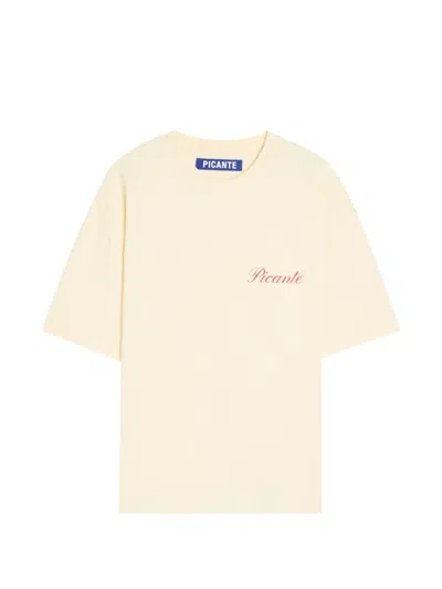 Picante Logo-print Short-sleeve T-shirt In Neutral