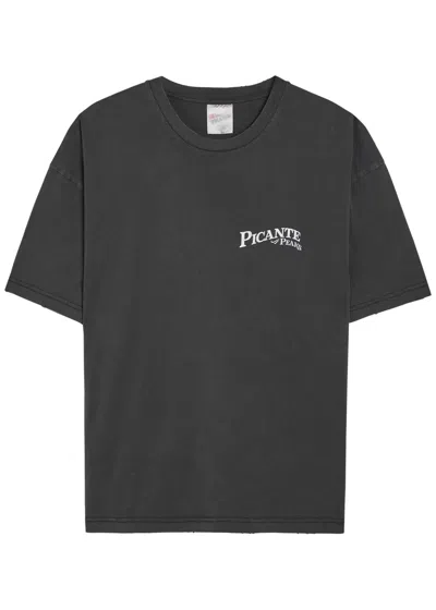 Picante Peaks Patch Printed Cotton T-shirt In Black Other