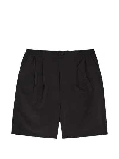 Picante Pleated Elasticated-waistband Shorts In Black