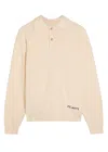 Picante Shaggy Logo-embroidered Cotton-blend Polo Jumper In Neutral