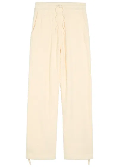 Picante Shaggy Textured Cotton-blend Sweatpants In Neutral