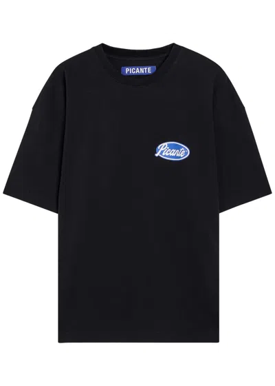Picante Sienna Logo-print Cotton T-shirt In Black