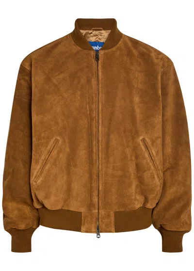 Picante Suede Bomber Jacket In Brown