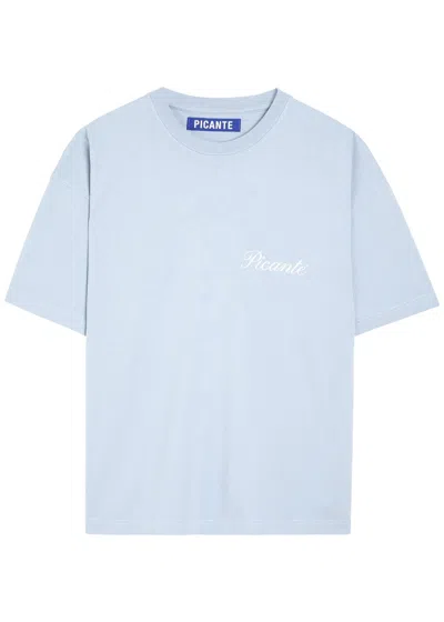 Picante Tailor Logo-print Cotton T-shirt In Blue