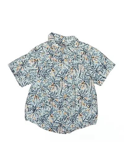 Pre-owned Picapino Kids' Short Sleeve Button Down Shirt In Blue
