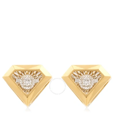 Picasso And Co 18k Yellow Diamond Cut Earrings In Gold