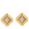 PICASSO AND CO PICASSO AND CO 18K YELLOW GOLD SQUARE CUT DIAMOND EARRINGS