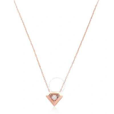 Picasso And Co Ladies 18k Rose Gold 0.032 Ct Diamond Cut Dancing Pendant In Gold / Gold Tone / Rose / Rose Gold / Rose Gold Tone