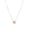 PICASSO AND CO PICASSO AND CO LADIES 18K ROSE GOLD 0.032 CT SQUARE CUT DANCING DIAMOND PENDANT NECKLACE