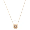 PICASSO AND CO PICASSO AND CO LADIES 18K YELLOW GOLD 0.032 CT SQUARE CUT DANCING DIAMOND PENDANT NECKLACE
