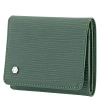 Picasso And Co Leather Wallet- Green Wave In Green