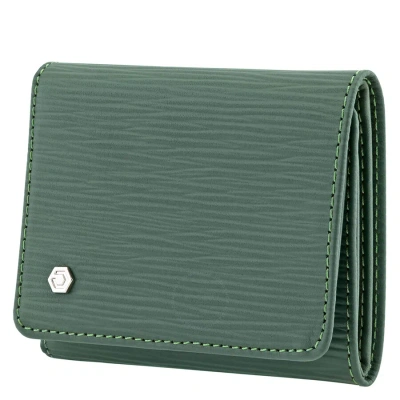 Picasso And Co Leather Wallet- Green Wave
