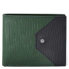 PICASSO AND CO PICASSO AND CO LEATHER WALLET- GREEN/NAVY BLUE