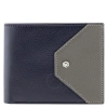 PICASSO AND CO PICASSO AND CO LEATHER WALLET- NAVY BLUE/ GRAY