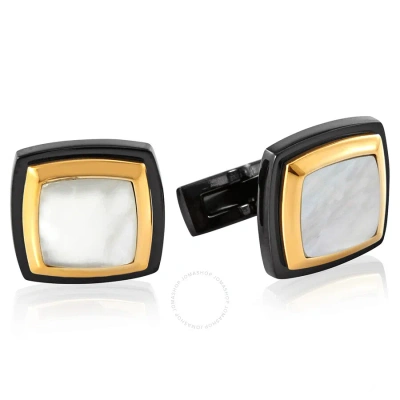 Picasso And Co Men's Stainless Steel Cufflink In Gold