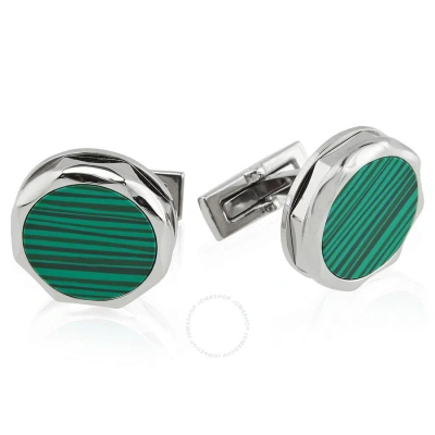 Picasso And Co Men's Stainless Steel Cufflinks In Ink / Rhodium