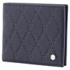 Picasso And Co Slim Leather Wallet- Navy Blue In Blue