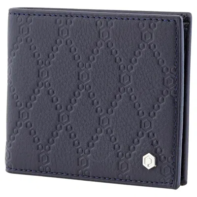 Picasso And Co Slim Leather Wallet- Navy Blue