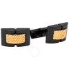 Picasso And Co Stainless Steel Cufflinks - Black/gold In Black/gold