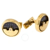 PICASSO AND CO PICASSO AND CO STAINLESS STEEL CUFFLINKS- GOLD/BLACK