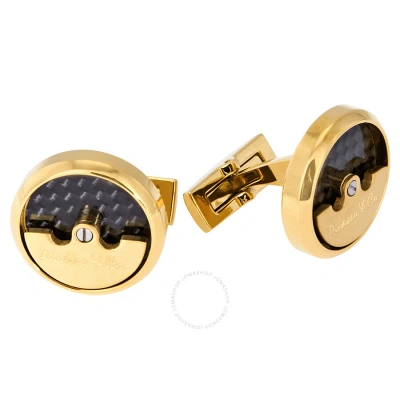 Picasso And Co Stainless Steel Cufflinks- Gold/black