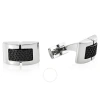 PICASSO AND CO PICASSO AND CO STAINLESS STEEL CUFFLINKS- RHODIUM / BLACK
