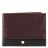PICASSO AND CO PICASSO AND CO TWO-TONE LEATHER WALLET- BURGUNDY/BLACK