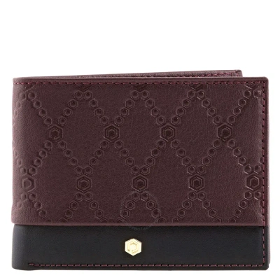 Picasso And Co Two-tone Leather Wallet- Burgundy/black