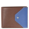 PICASSO AND CO PICASSO AND CO TWO-TONE LEATHER WALLET- TAN/BLUE