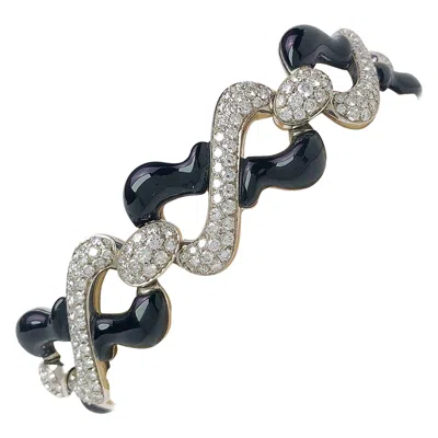 Pre-owned Picchiotti 18 Karat White Gold, 7.32 Carat Diamonds And Black Onyx Bracelet