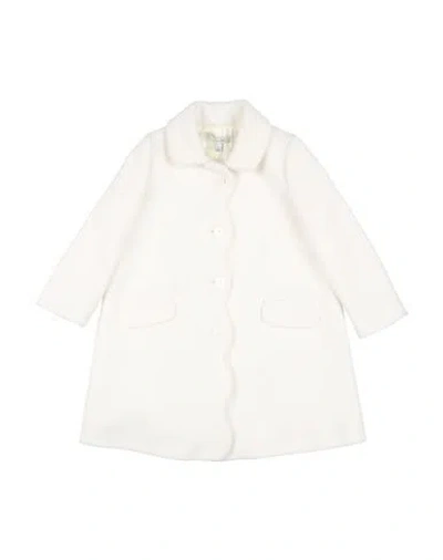 Piccola Ludo Babies'  Toddler Girl Coat White Size 4 Polyester, Viscose