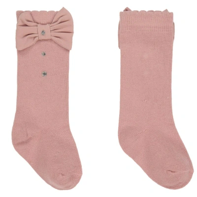 Piccola Speranza Babies' Girls Pink Cotton Socks
