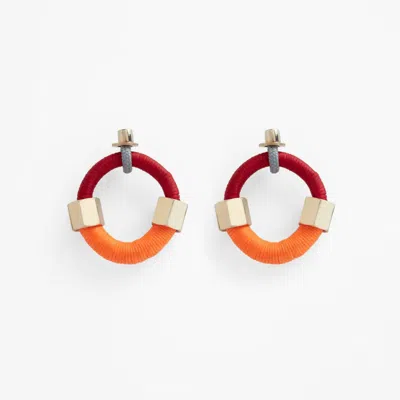 Pichulik Lucchi Earrings In Red/orange