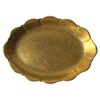 Pre-owned Pickard Gold Porcelain Jewelry Dish, Circa Mid-20th Century In Brown