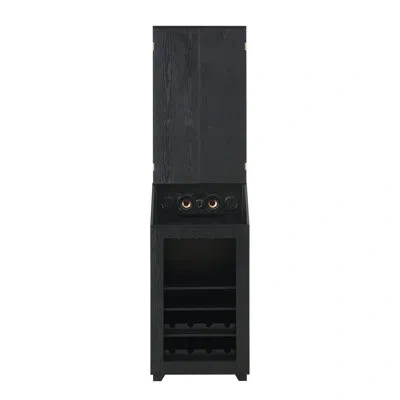 Picket House Furnishings Cyclone Dartboard Cabinet With Speaker And Led In Black (3a Packing) In Matte Black