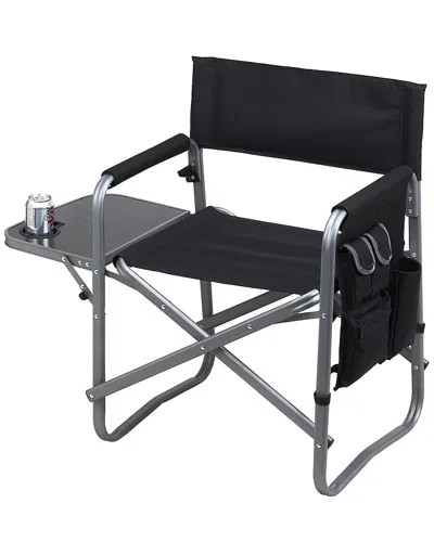 Picnic At Ascot Folding Director's Chair In Black