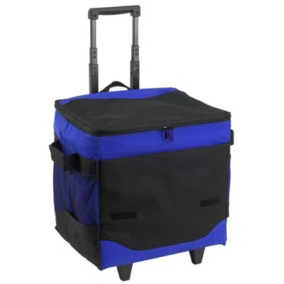 Picnic At Ascot 60 Can Collapsible Rolling Cooler In Royal Blue