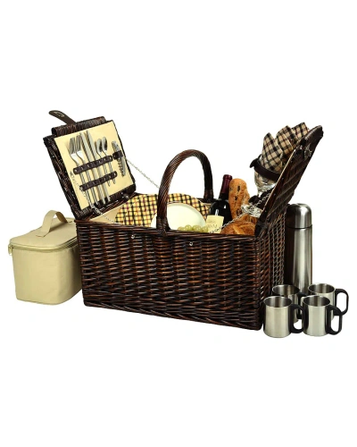 Picnic At Ascot Buckingham Picnic Basket For 4 With Coffee Set