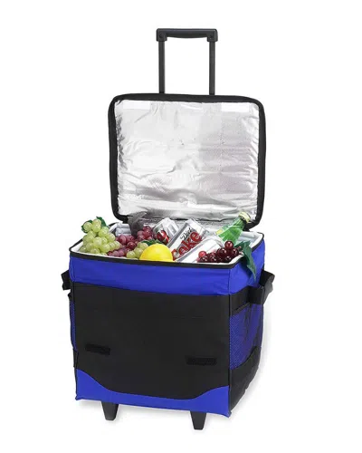 Picnic At Ascot Collapsible 60-can Rolling Cooler In Blue