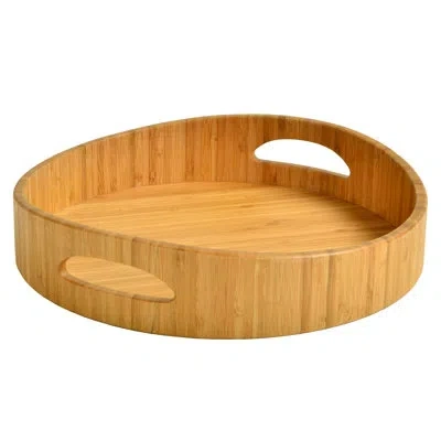 Picnic At Ascot Curve Cocktail Serving Tray In Brown