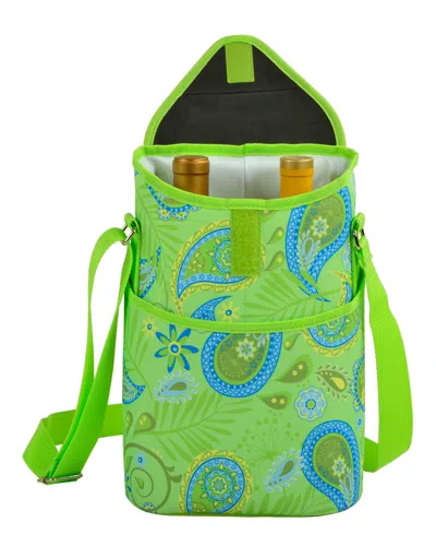 Picnic At Ascot Double Bottle Carrier In Green