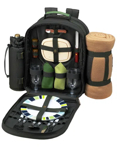 Picnic At Ascot Eco Picnic Backpack Cooler For 2 With Blanket In Multi