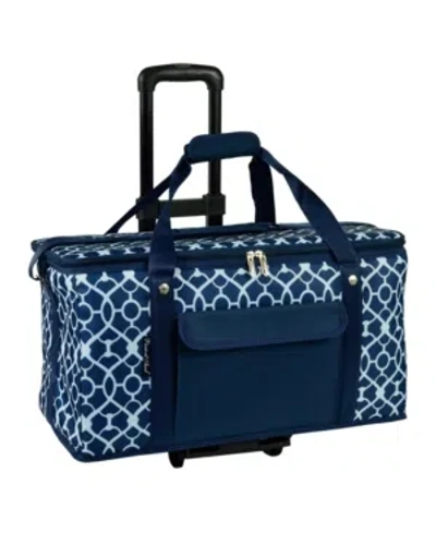 Picnic At Ascot Extra Large 36 Quart Hybrid Semi-rigid Wheeled Folding Cooler In Blue