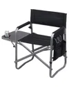Picnic At Ascot Folding Directors Chair With Table & Organizer In Black