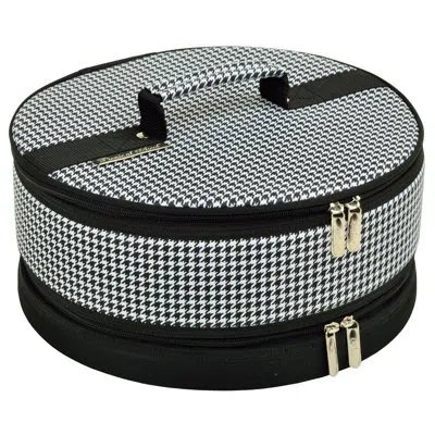 Picnic At Ascot Houndstooth Cake Carrier In Black