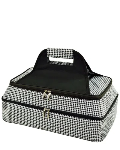 Picnic At Ascot Houndstooth Two-layer Food Carrier In Multi