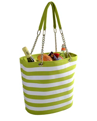 Picnic At Ascot Insulated Cooler Tote With Chain Handle In Green